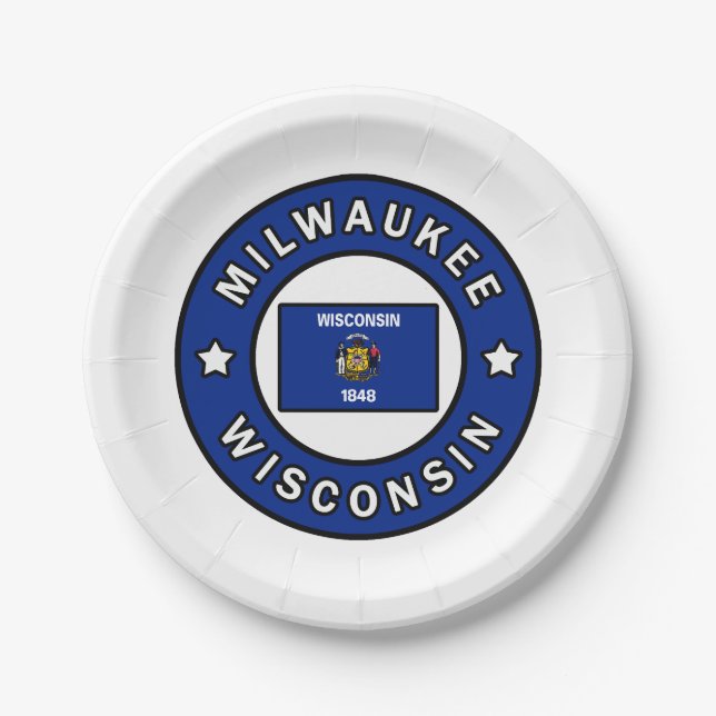 Milwaukee Wisconsin Paper Plate (Front)