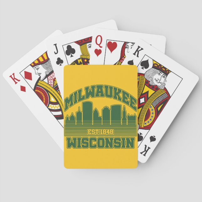 Milwaukee,Wisconsin Playing Cards (Back)