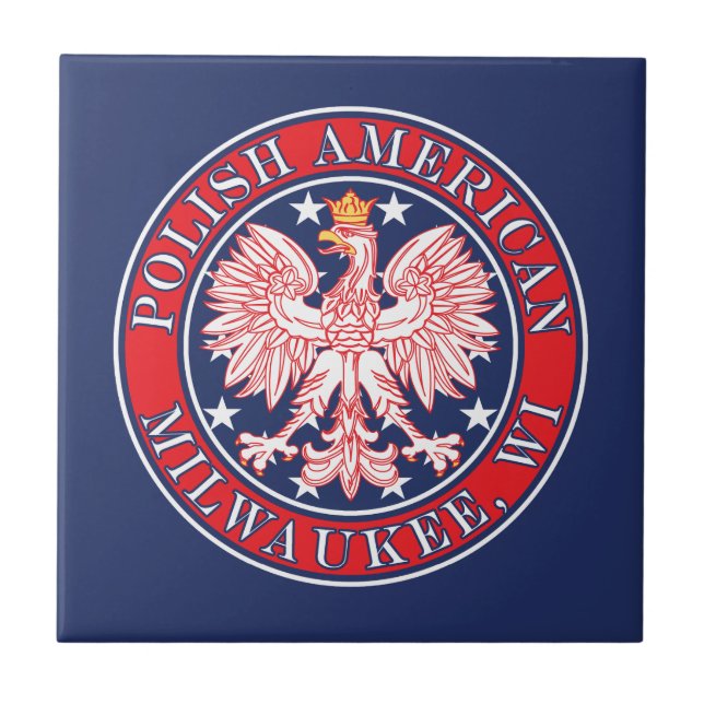 Milwaukee Wisconsin Polish Ceramic Tile (Front)