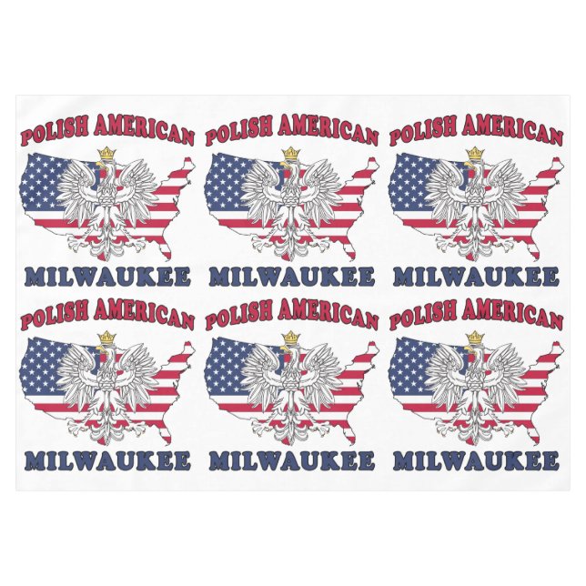 Milwaukee Wisconsin Polish Tablecloth (Front (Horizontal))