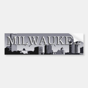 Milwaukee Wisconsin Skyline Bumper Sticker