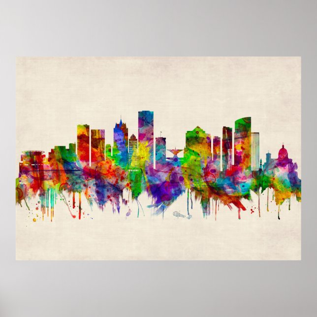 Milwaukee Wisconsin skyline Poster (Front)