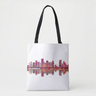 Milwaukee Wisconsin Skyline Tote Bag