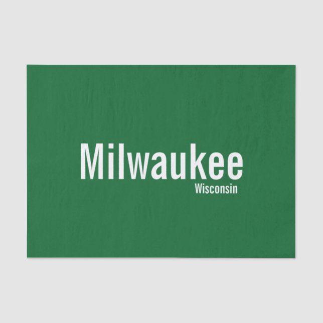Milwaukee, Wisconsin Tissue Paper (Front)