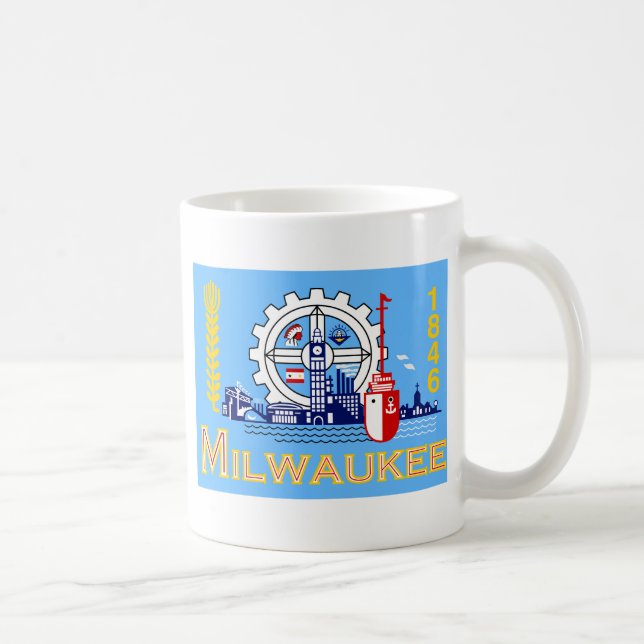 Milwaukee, Wisconsin, United States flag Coffee Mug (Right)