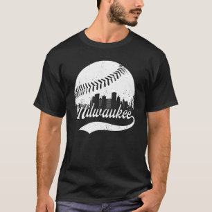 Milwaukee Wisconsin Vintage Skyline Apparel Gameda T-Shirt