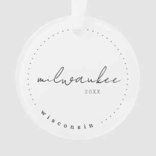Milwaukee, Wisconsin WI Travel United States  Ornament