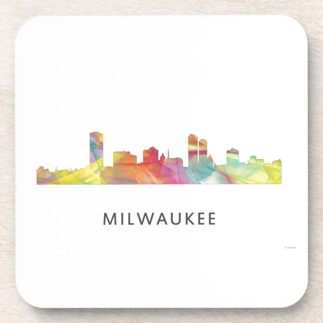 MILWAUKEE, WISCONSON SKYLINE WB1 - COASTER (Front)