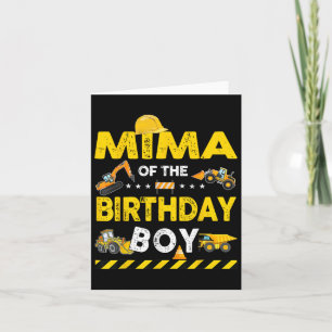 Mima Of The Birthday Boy Construction Worker Birth Card