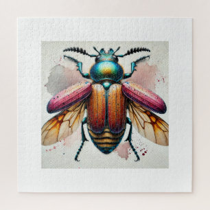 Mimacanthocinus Beetle 300824IREF216 - Watercolor Jigsaw Puzzle
