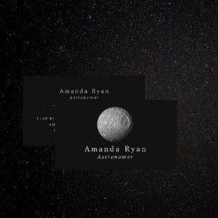 Mimas Moon of Saturn, Astronomy Business Card