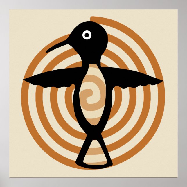 Mimbres Bird Art Poster (Front)