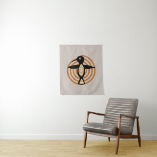 Mimbres Bird Art Tapestry