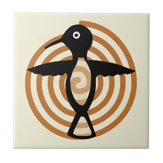 Mimbres Bird Art Tile (Front)