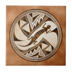 Mimbres Hiding Lizard Tile