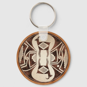 Mimbres Mirrored Sheep Key Ring