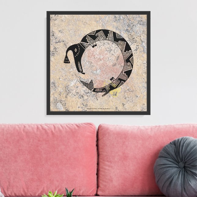 Mimbres Pottery Design Canvas Print (Insitu (LivingRoom))