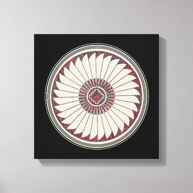 Mimbres Pottery Design Canvas Print (Front)