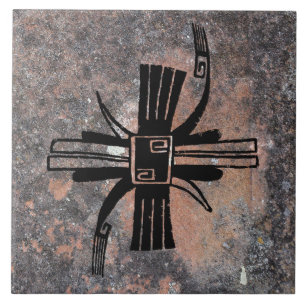 Mimbres Pottery Design Ceramic Tile