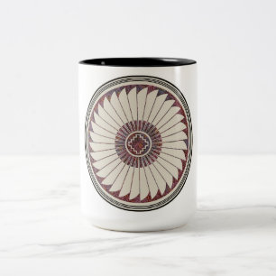 Mimbres Pottery Design Two-Tone Coffee Mug