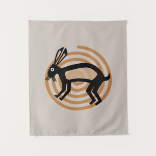 Mimbres Rabbit Art Tapestry