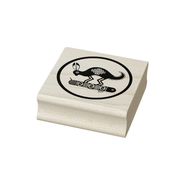Mimbres Rabbit design rubber stamp (Stamp)