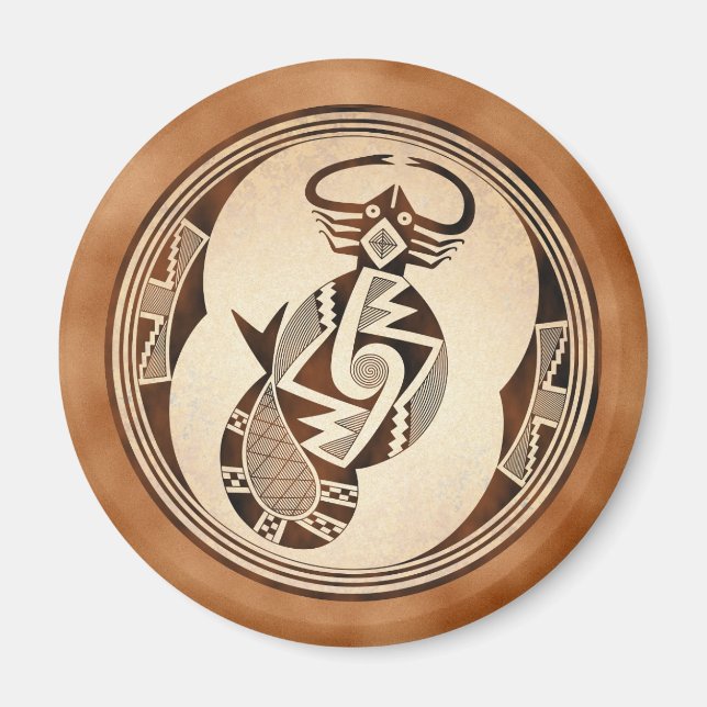 Mimbres Scorpion-Raven Magnet (Front)