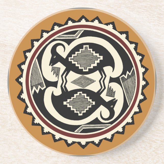 Mimbres Tribal Spirits Coaster (Front)