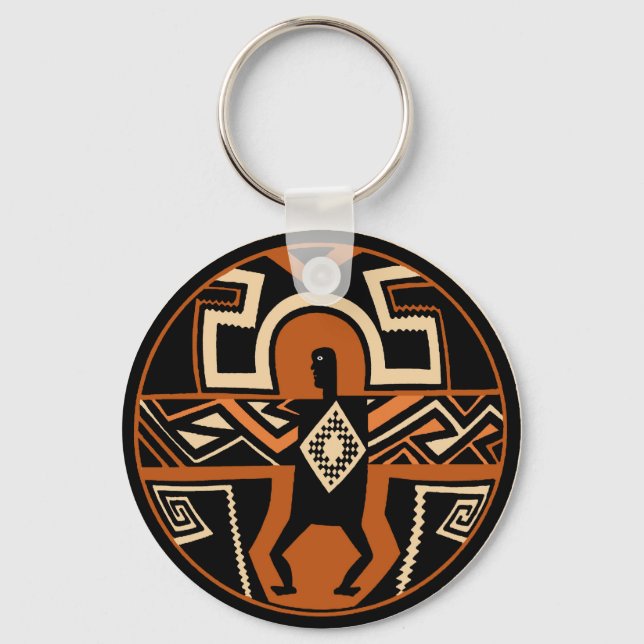 Mimbres Warrior Key Ring (Front)