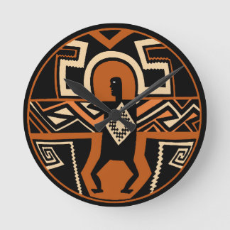 Mimbres Warrior Round Clock