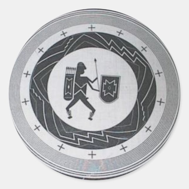 Mimbres Warrior sticker (Front)