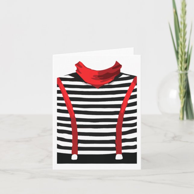 Mime Artist Performer Arts Halloween Costume Cospl Card (Front)
