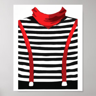 Mime Artist Performer Arts Halloween Costume Cospl Poster