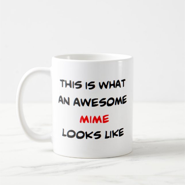 mime, awesome coffee mug (Left)