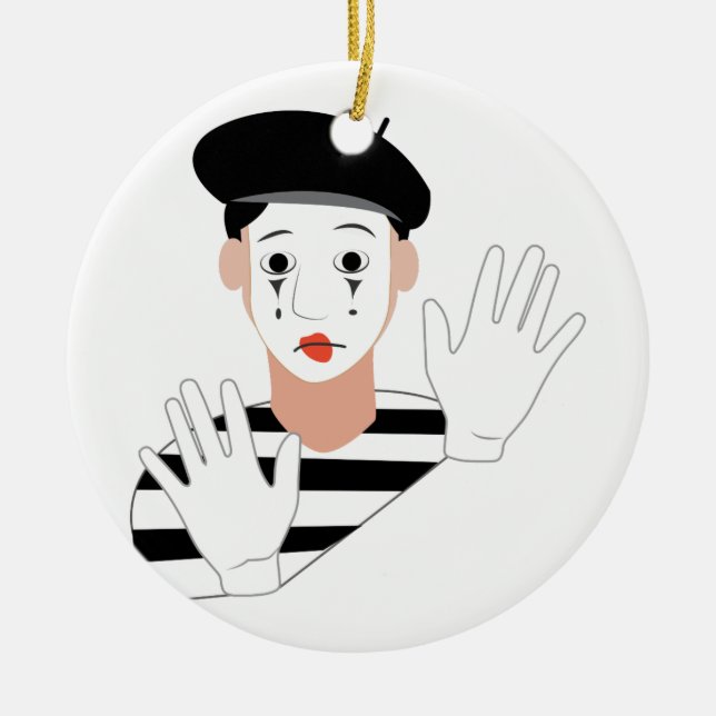 Mime Ceramic Tree Decoration (Front)