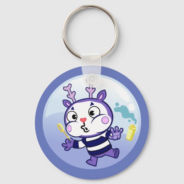Mime in a Bubble Key Ring (Front)
