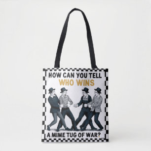 Mime Tug of War Tote Bag