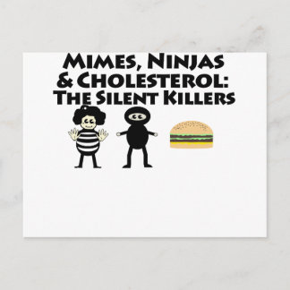 Mimes, Nijas & Cholesterol Postcard