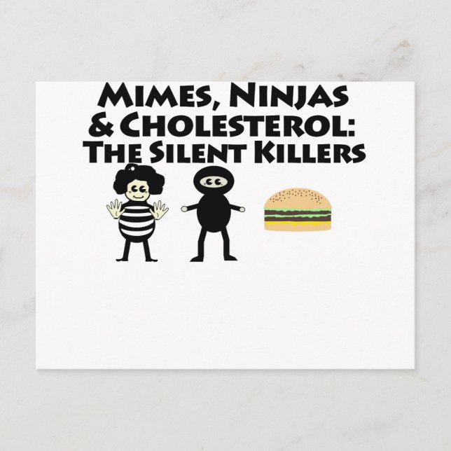 Mimes, Nijas & Cholesterol Postcard (Front)