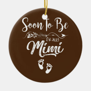Mimi 2023 Pregnancy Announcement Soon to be Mum  Ceramic Ornament