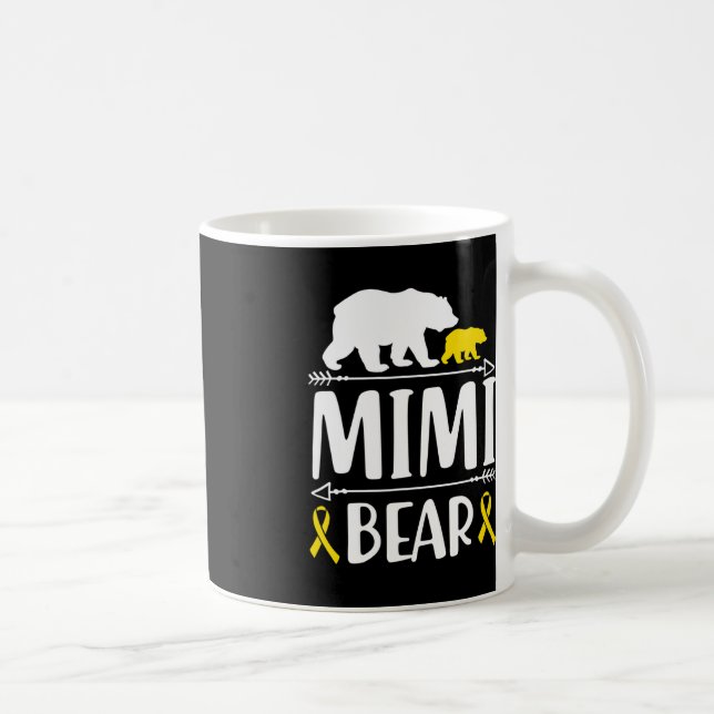 Mimi Bear Childhood Cancer Awareness Gift Mum Of A Coffee Mug (Right)