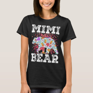Mimi bear mom grandma floral happy mother's day  T-Shirt