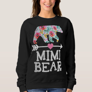Mimi Bear Mum Grandma Floral Happy Mother's Day Ch Sweatshirt