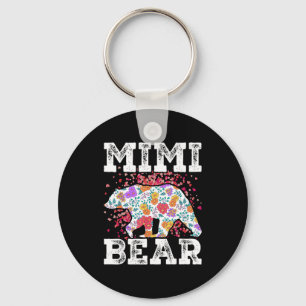 Mimi bear mum grandma floral happy mother's day key ring