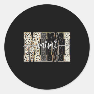 Mimi Bible Leopard Cross Faith And Love Christian  Classic Round Sticker