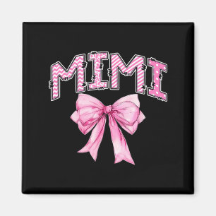 Mimi birthday girl matching coquette pink bow magnet
