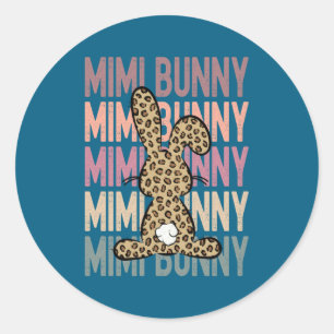 Mimi Bunny Cute Rabbit Family Matching Easter Day Classic Round Sticker