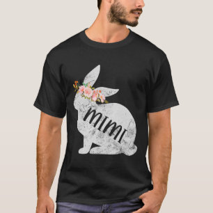Mimi Bunny Matching Family Floral Bunny Rabbit Eas T-Shirt