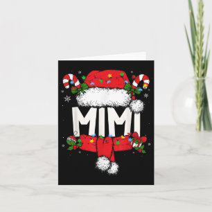 Mimi Christmas Pajama Santa Claus Family Matching Card