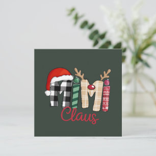 Mimi Claus Christmas Grandma Gift Xmas  Holiday Card
